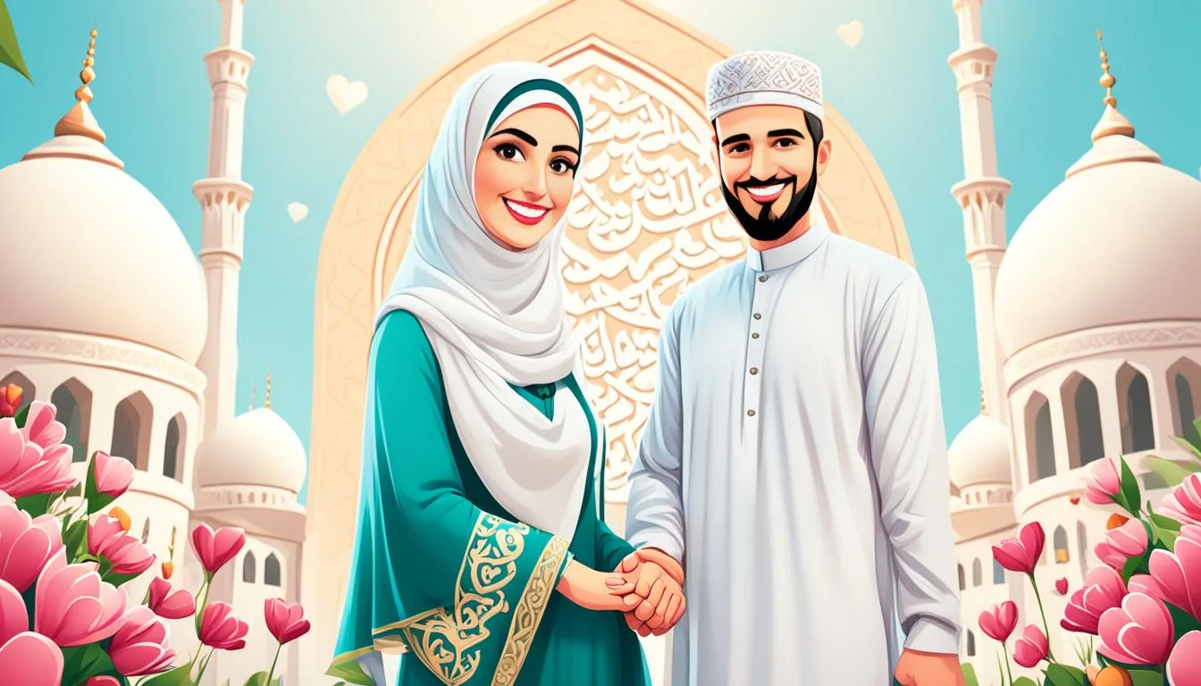 Un couple musulman discutant calmement dans leur salon
