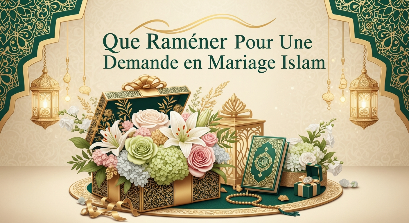Cadeaux traditionnels pour une demande en mariage islamique