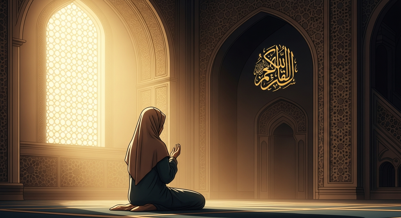 Musulman faisant la prière d