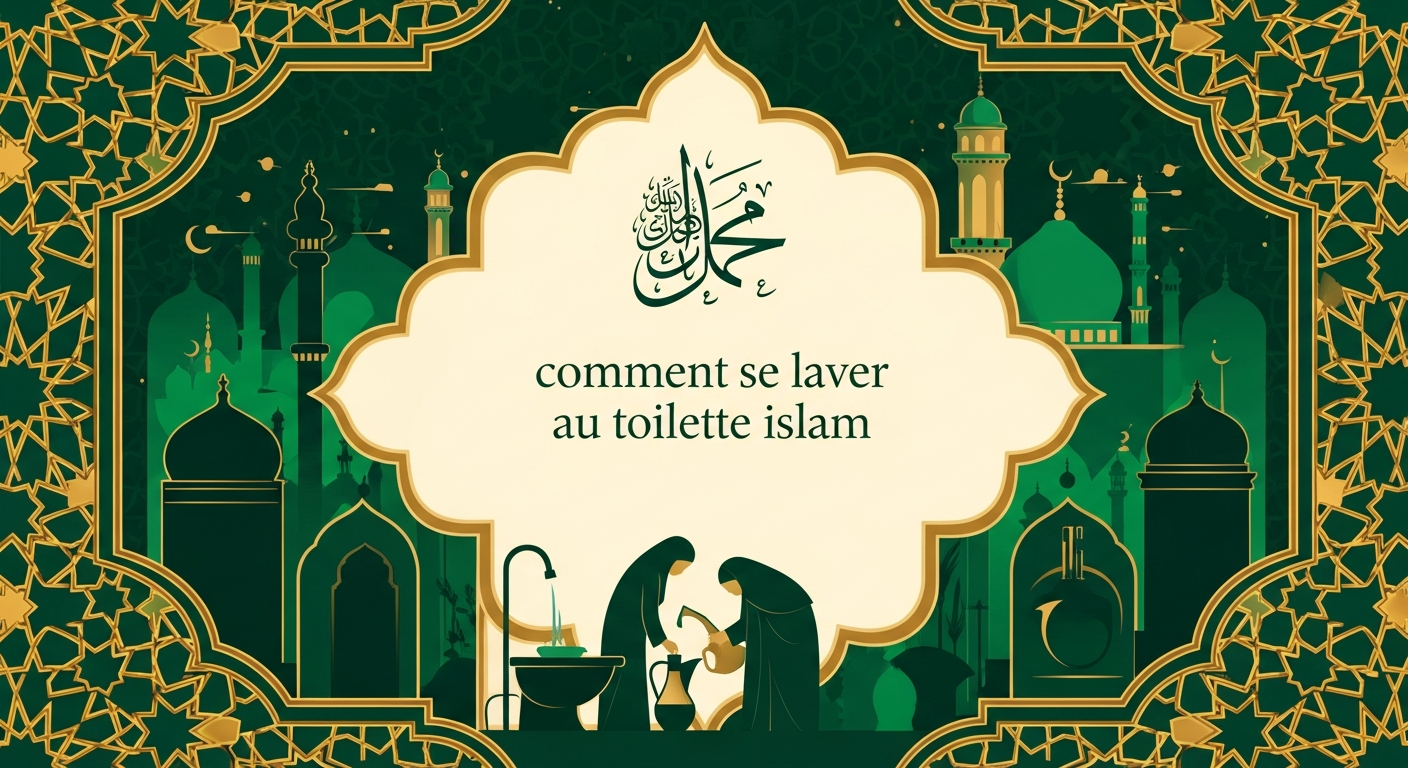 Personne se lavant aux toilettes selon les règles islamiques