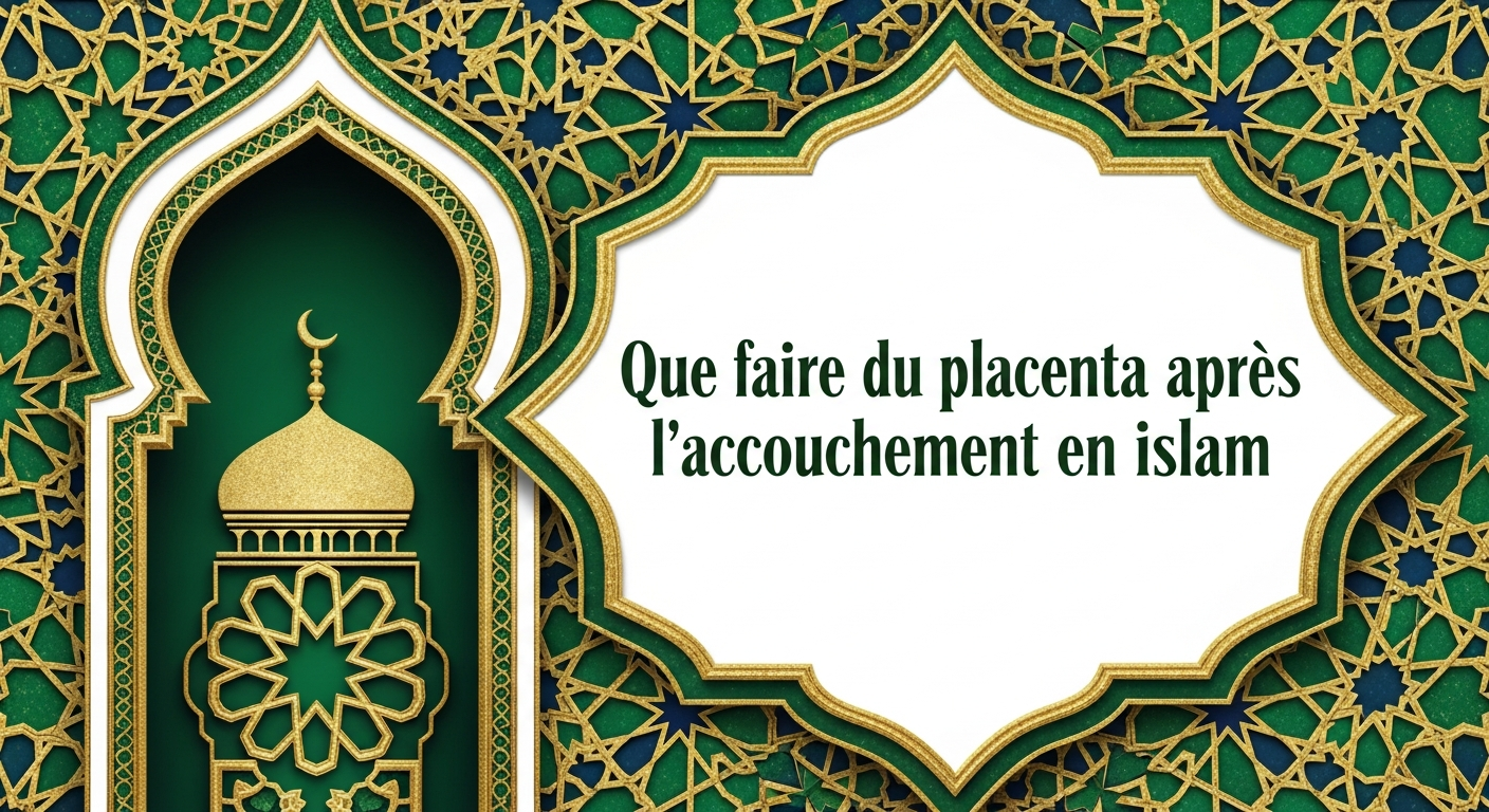 Jeune maman musulmane tenant son nouveau-né et réfléchissant à la gestion du placenta selon l