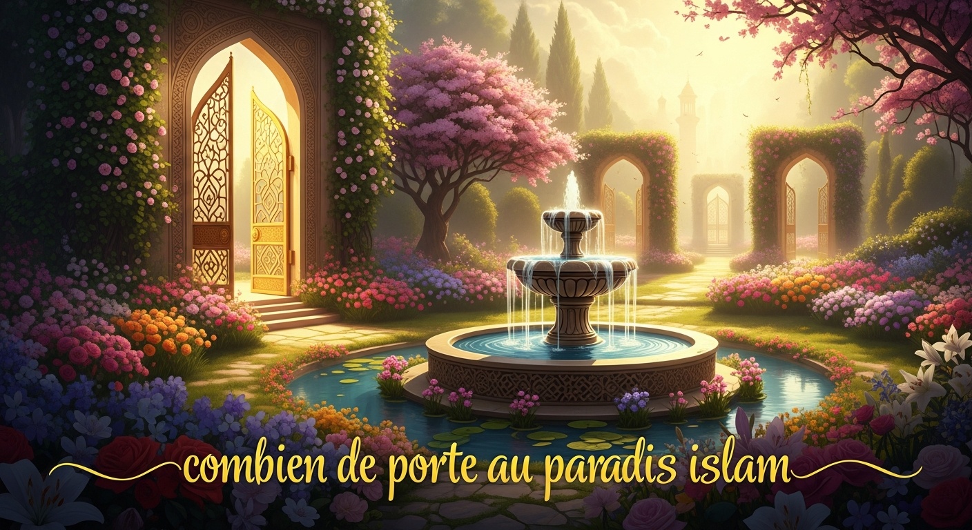 Illustration des portes du Paradis en islam
