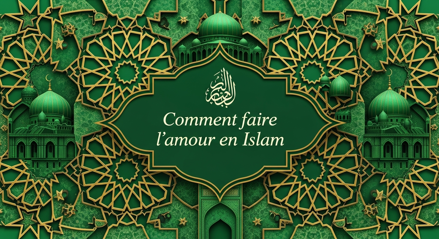 Couple musulman échangeant des caresses et des baisers avant l